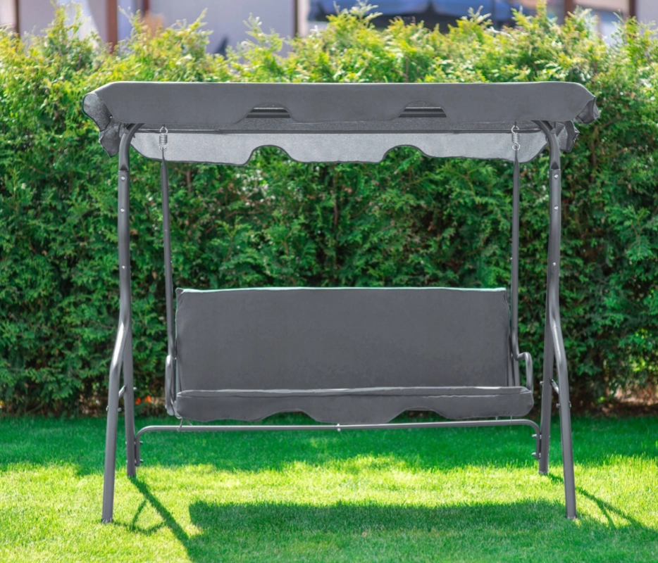 Качели LEOBRO Relax с подушками 176х114х168 см Серый (LBSW3-C1-GRY) - фото 3 Качели LEOBRO Relax с подушками 176х114х168 см Серый (LBSW3-C1-GRY) - фото 3