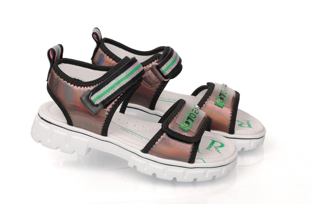 Cандали для девочек 10070 р. 38 Темно-серебристый