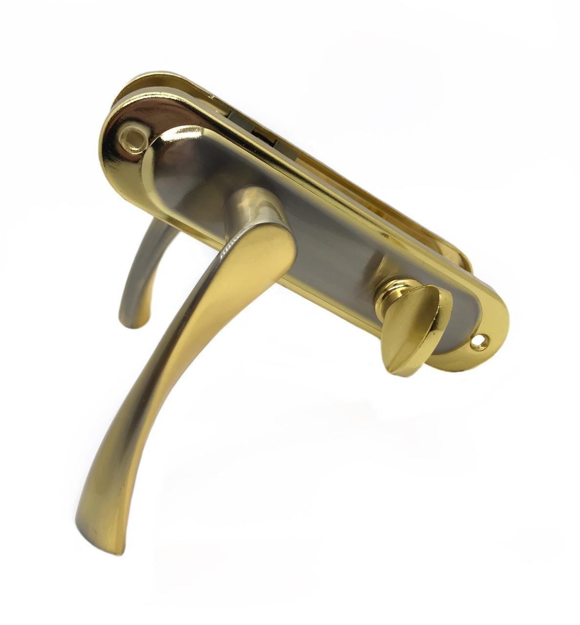 Межкомнатная дверная ручка под защелку UNILOCK 62100 SN/GP WC 62 мм