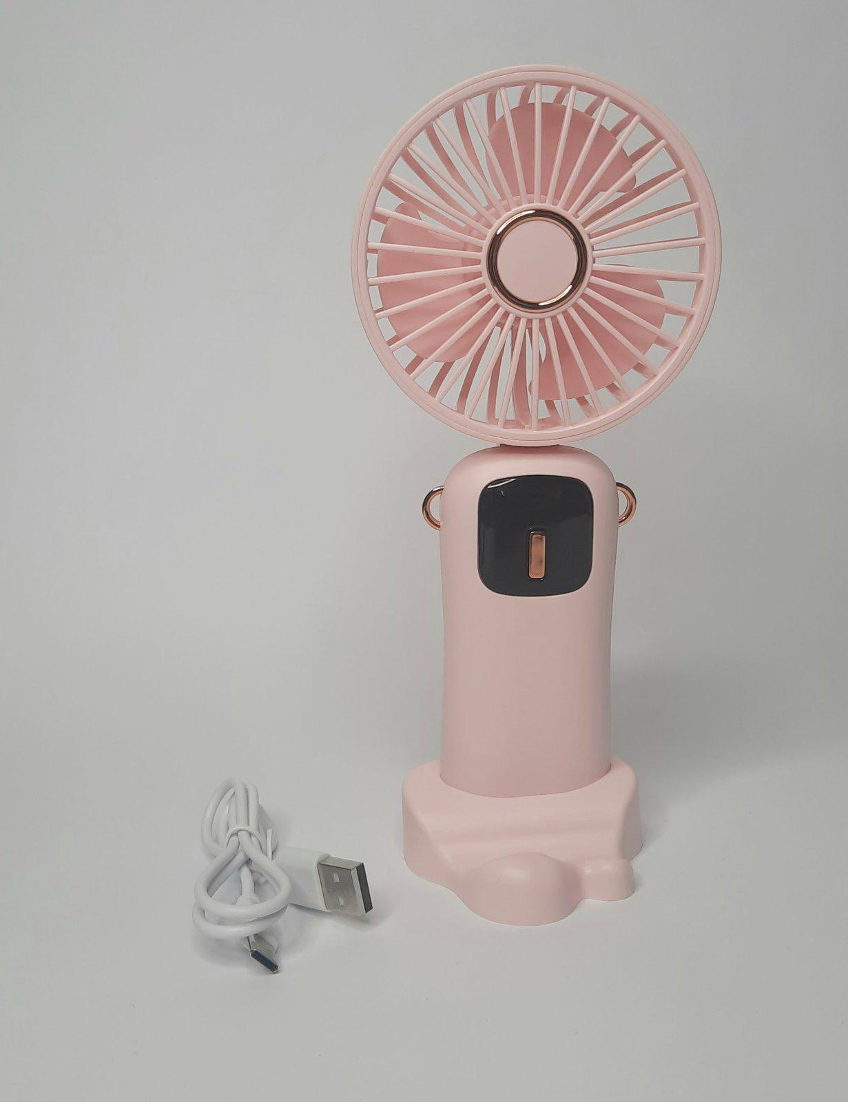 Вентилятор ручной от USB и аккумулятора Fan Розовый (Y6) - фото 8