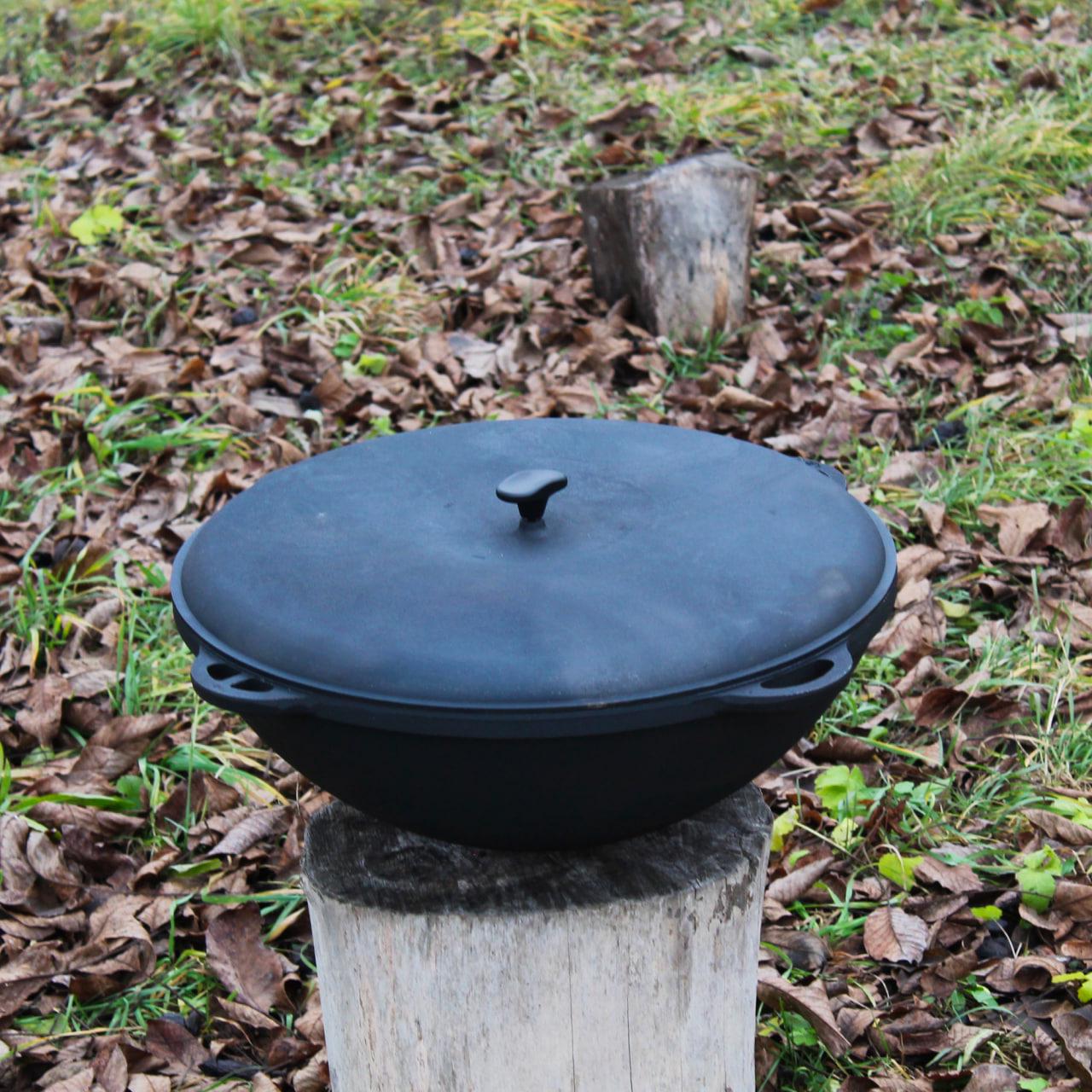 Казан чугунный азиатский с крышкой 17 л (23162900) - фото 2 Казан чугунный азиатский с крышкой 17 л (23162900) - фото 2