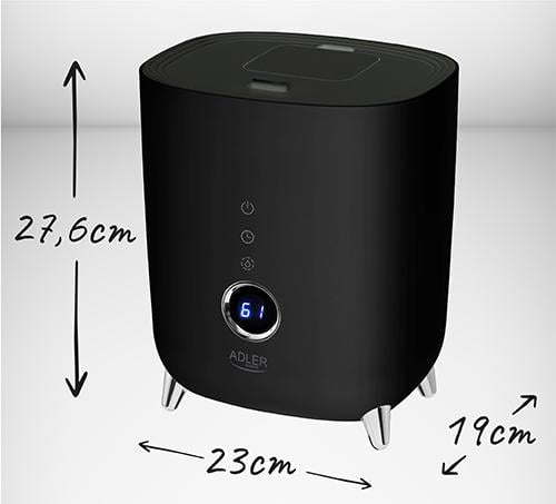 Аромадифузор ультразвуковий Adler AD 7972 3в1 з LCD дисплеєм Чорний (609448) - фото 8