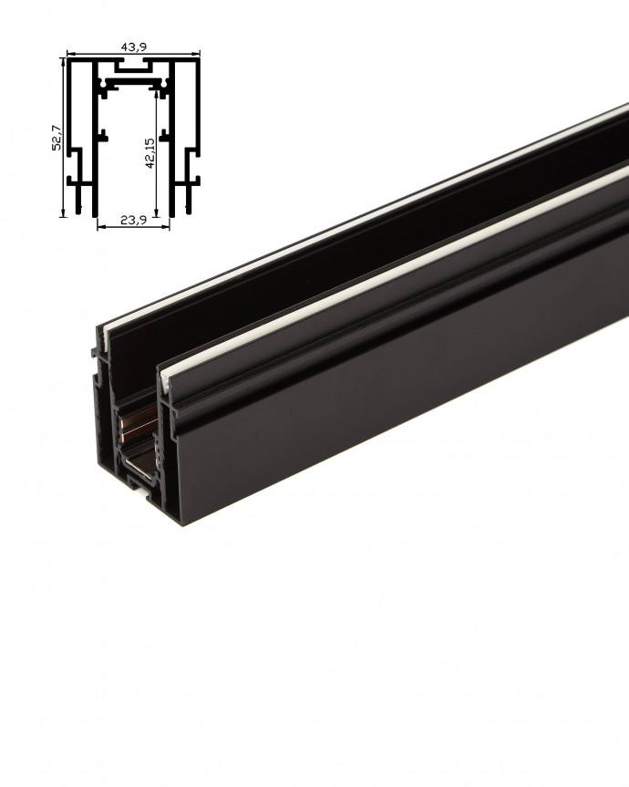 Шинопровод магнитный трековый для натяжного потолка/гипсокартона с демпфером 100 см Черный (7686_1) - фото 2 Шинопровод магнитный трековый для натяжного потолка/гипсокартона с демпфером 100 см Черный (7686_1) - фото 2