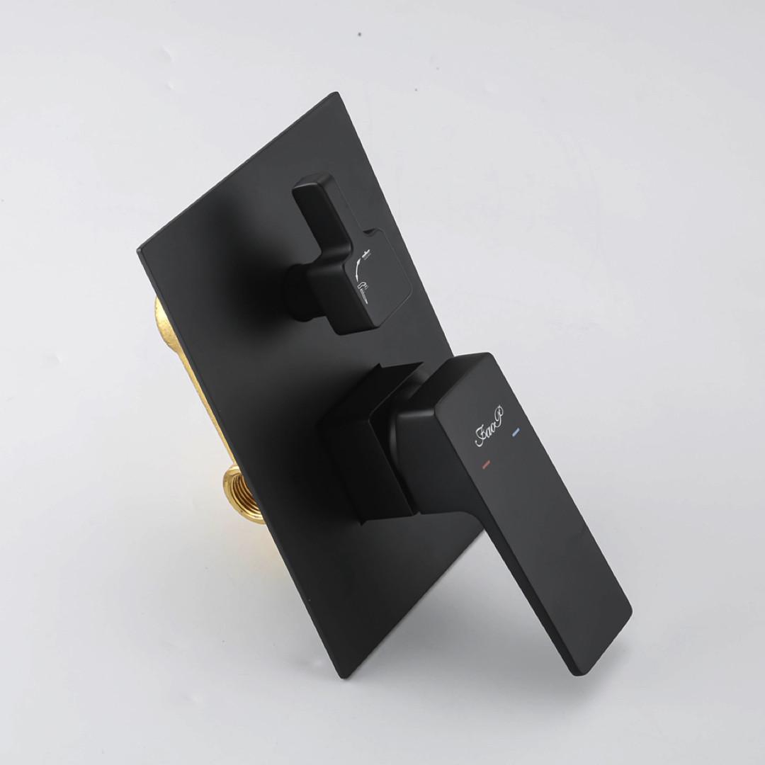 Душевая система встраиваемая FAOP A7109-6 излив-переключатель на лейку 3-режима Черный - фото 3