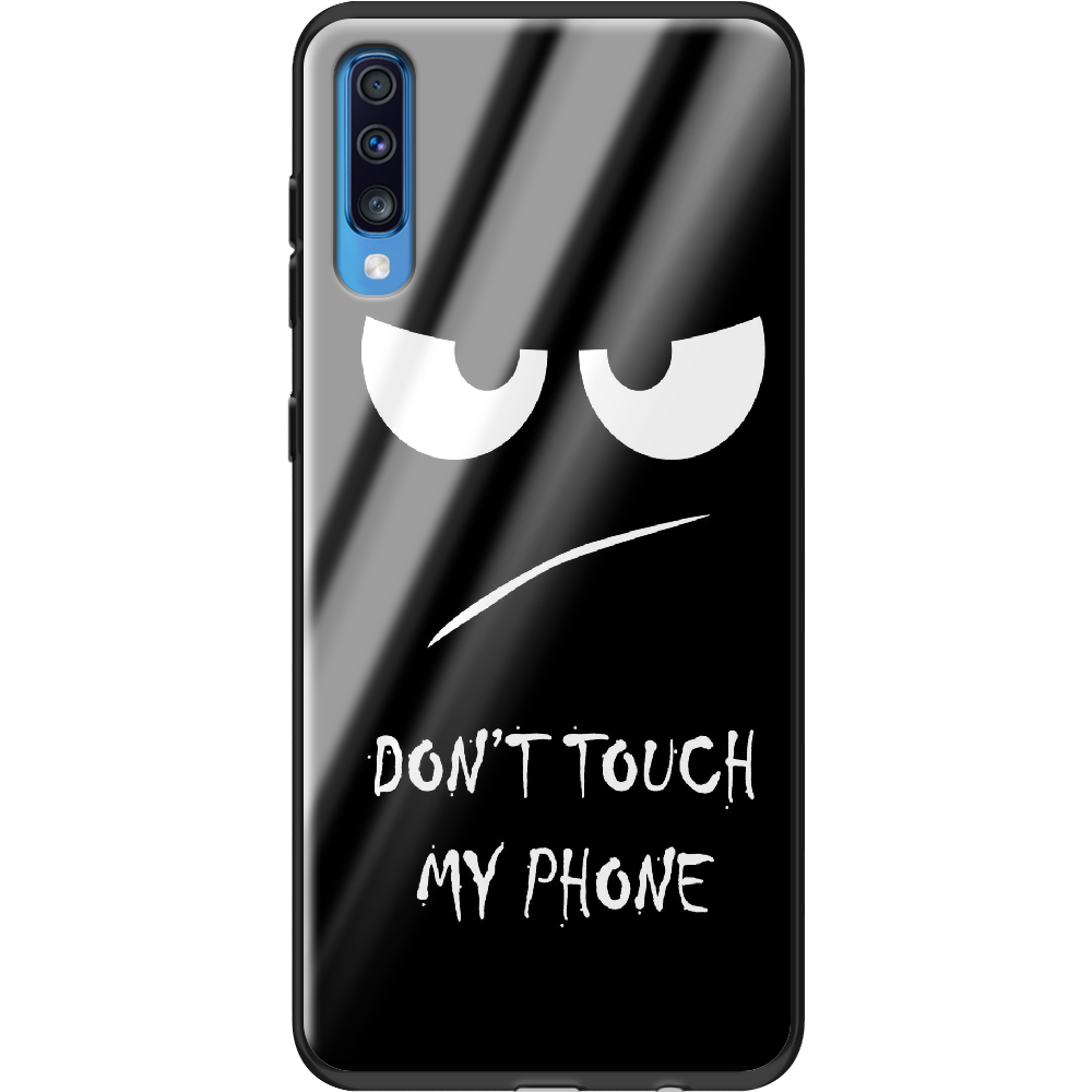 Чехол Boxface Samsung A705 Galaxy A70 Don't Touch my Phone Черный силикон со стеклом (36860-up535-37740)