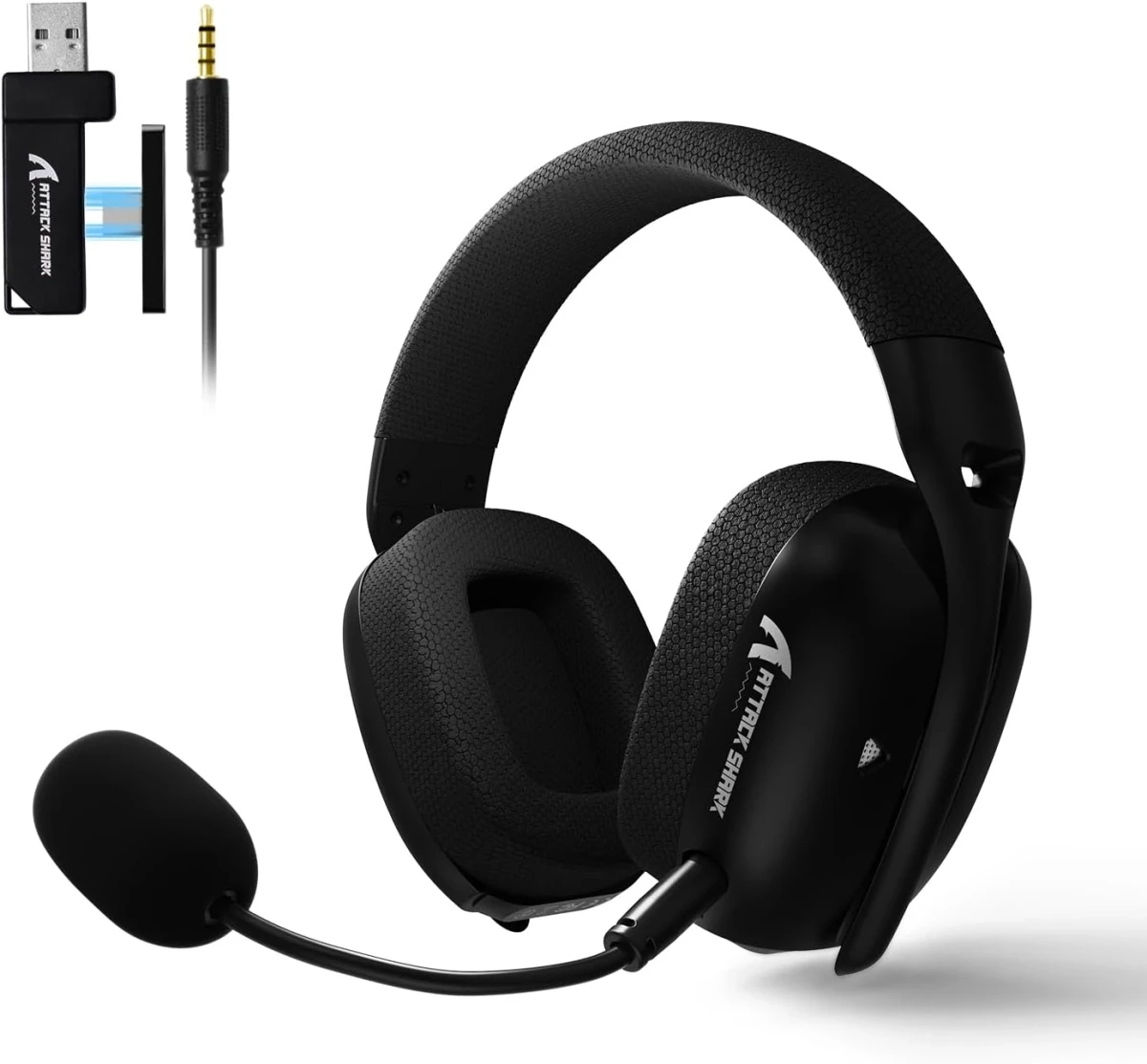 Наушники attack shark L80 PRO BT/2,4G динамики 40 мм Black (31371361)
