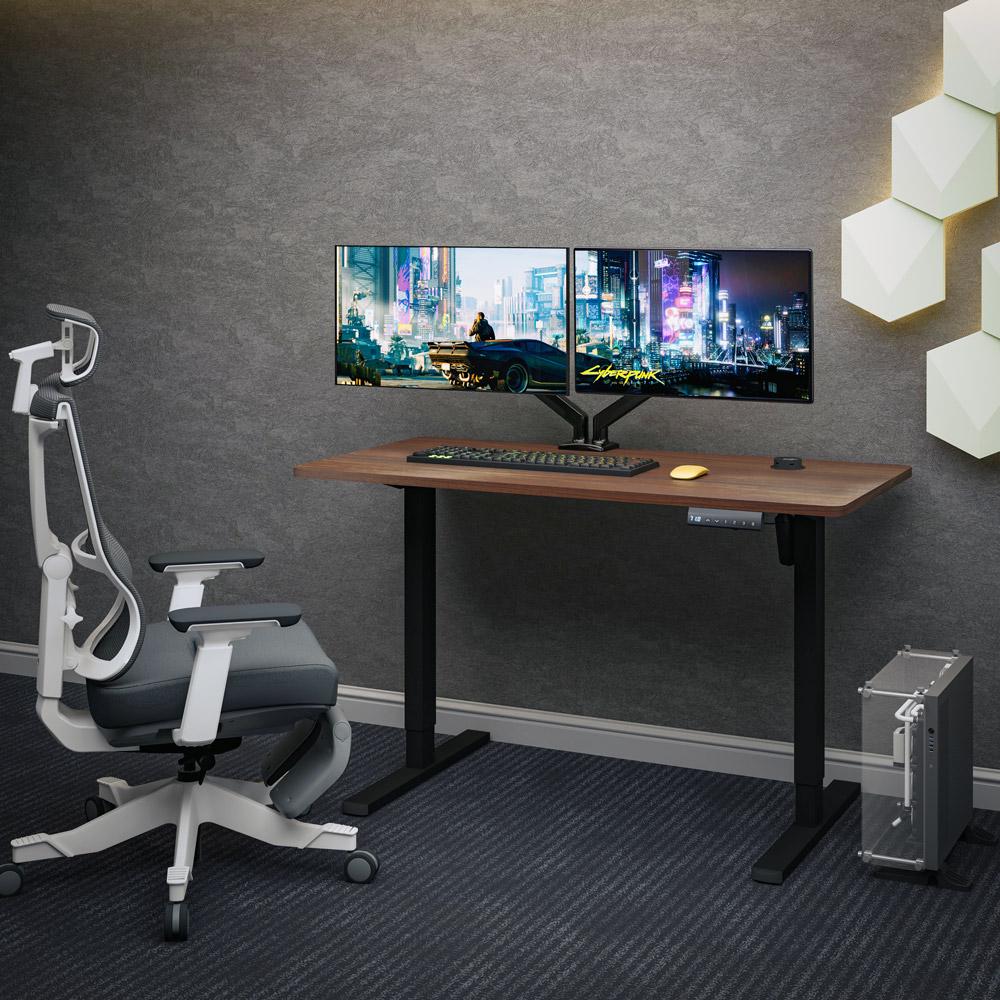 Стіл з електрорегулюванням висоти Mealux PowerDesk Energy Walnut (EVO-201 Energy Walnut/B) - фото 2 Стіл з електрорегулюванням висоти Mealux PowerDesk Energy Walnut (EVO-201 Energy Walnut/B) - фото 2