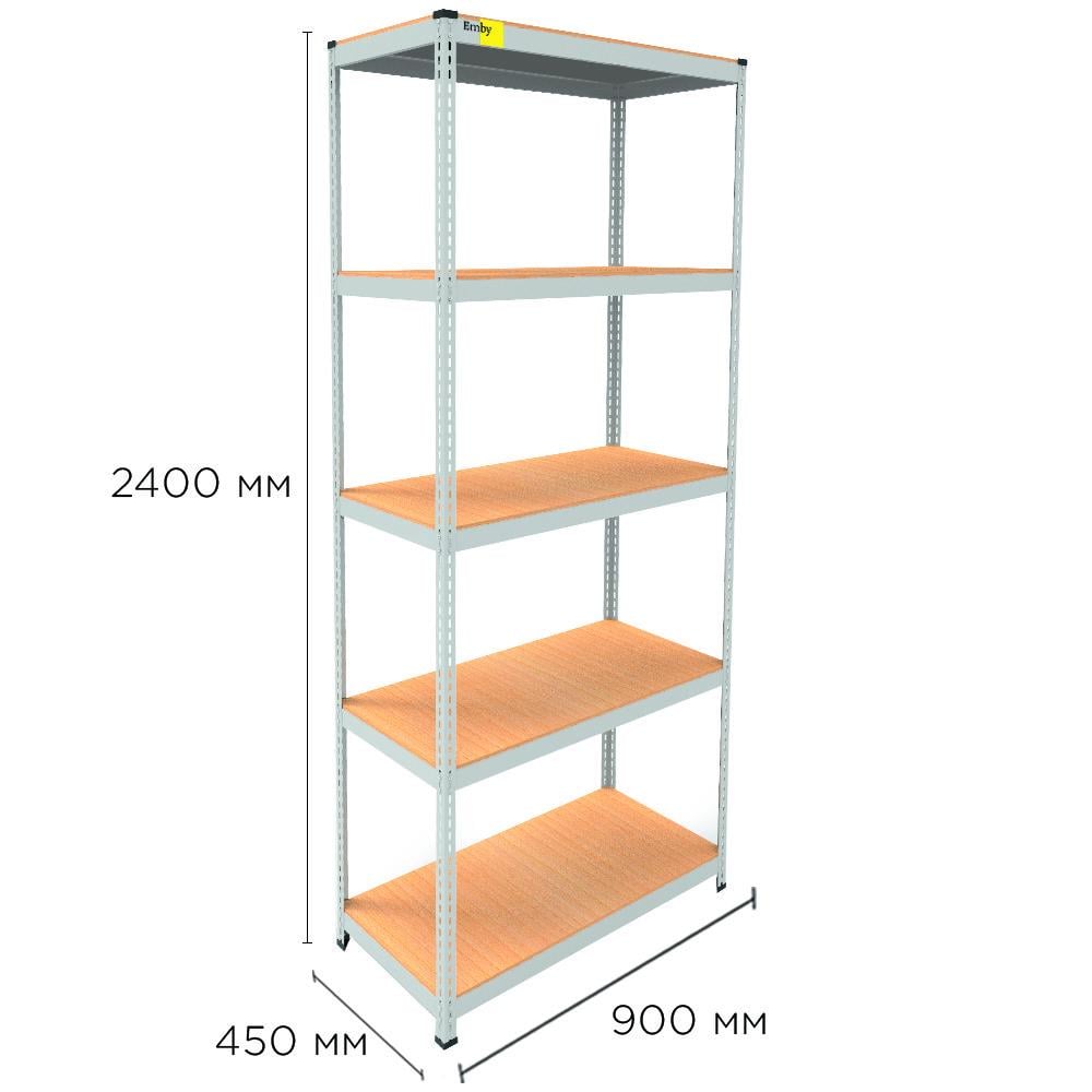 Стеллаж металлический MRL-2400 900x450 Белый (1734934546) - фото 2