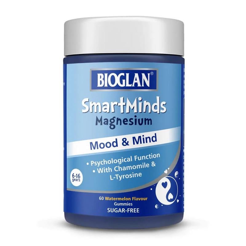 Магній цитрат Bioglan SmartMinds Magnesium Mood & Mind 60 жув. цукерок Кавун