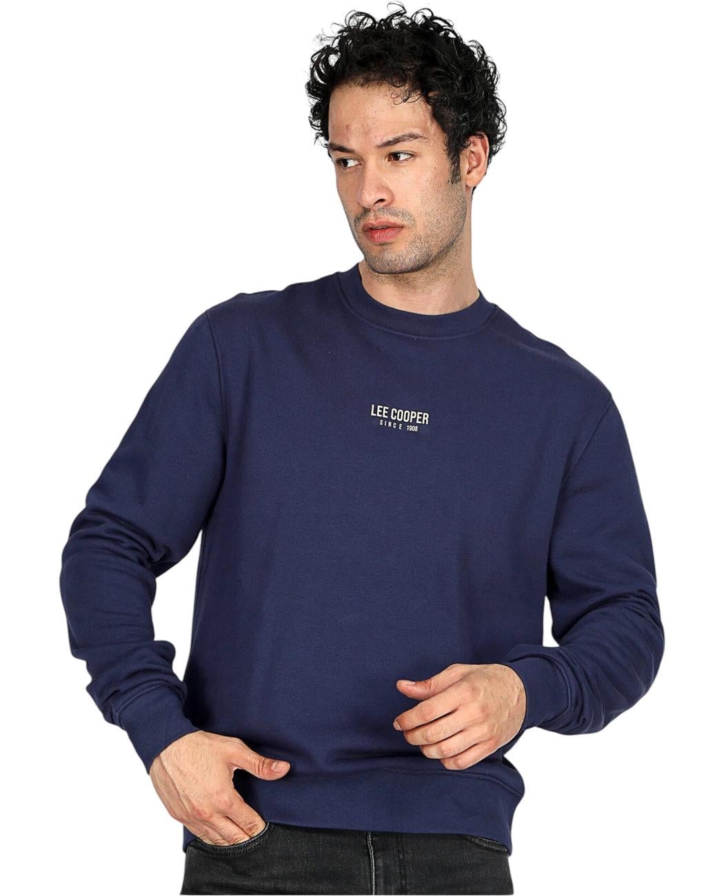 Свитшот мужской утепленный Lee Cooper Frose 251LCM241022.2501 2XL Темно-синий (8682272569533)