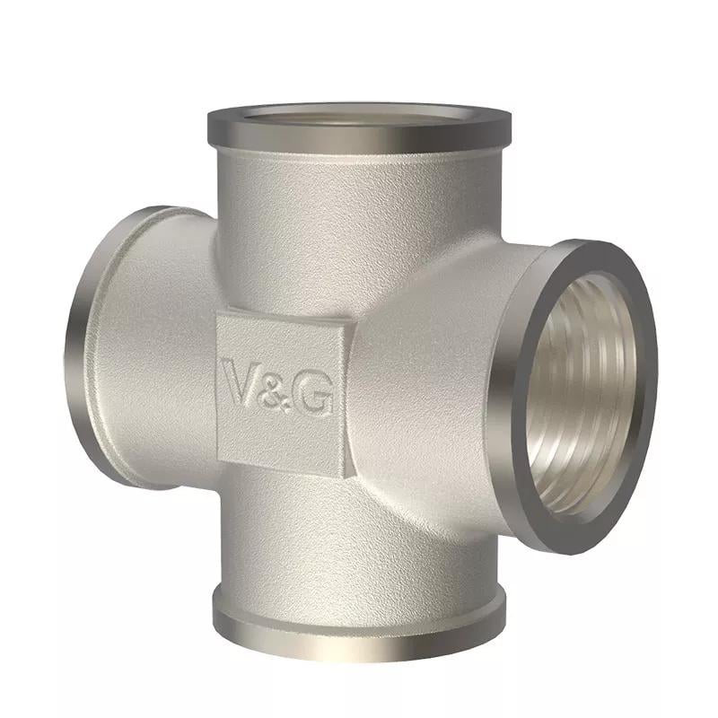 Крестовина V&G VALOGIN VG-211102 латунь внутренняя-внутренняя-внутренняя-внутренняя 3/4" (156582)