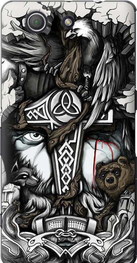 Чехол на Sony Xperia Z3 Compact D5803 Тату Викинг (4098u-277-42517) Чехол на Sony Xperia Z3 Compact D5803 Тату Викинг (4098u-277-42517)