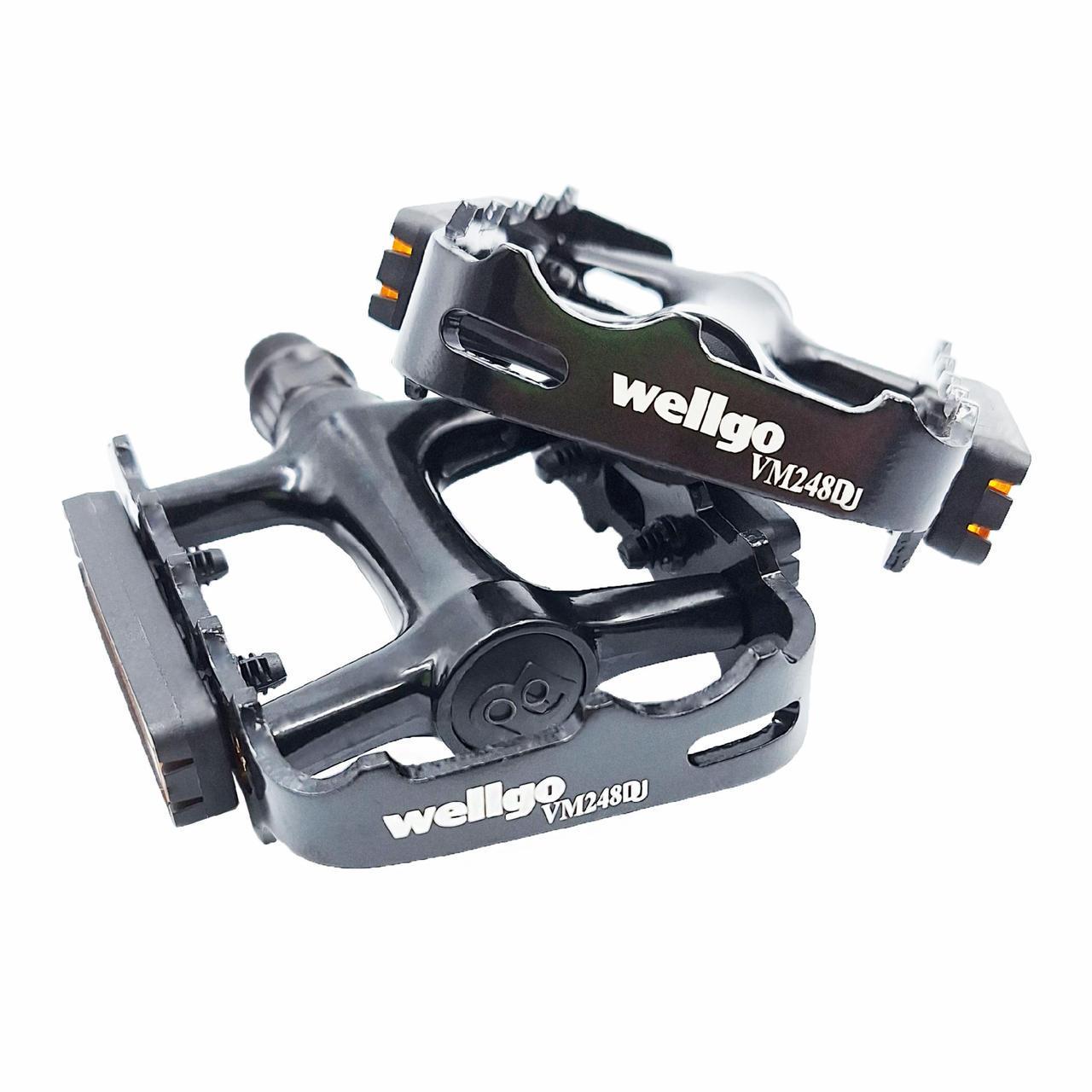 Педалі велосипедні алюмінієві Wellgo VM248DU на полімерних підшипниках Чорний (G0001514) - фото 3