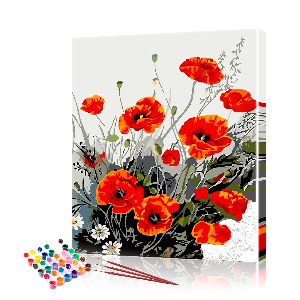 Картина по номерам ArtSale Маковое поле PBN0725 40х50 см