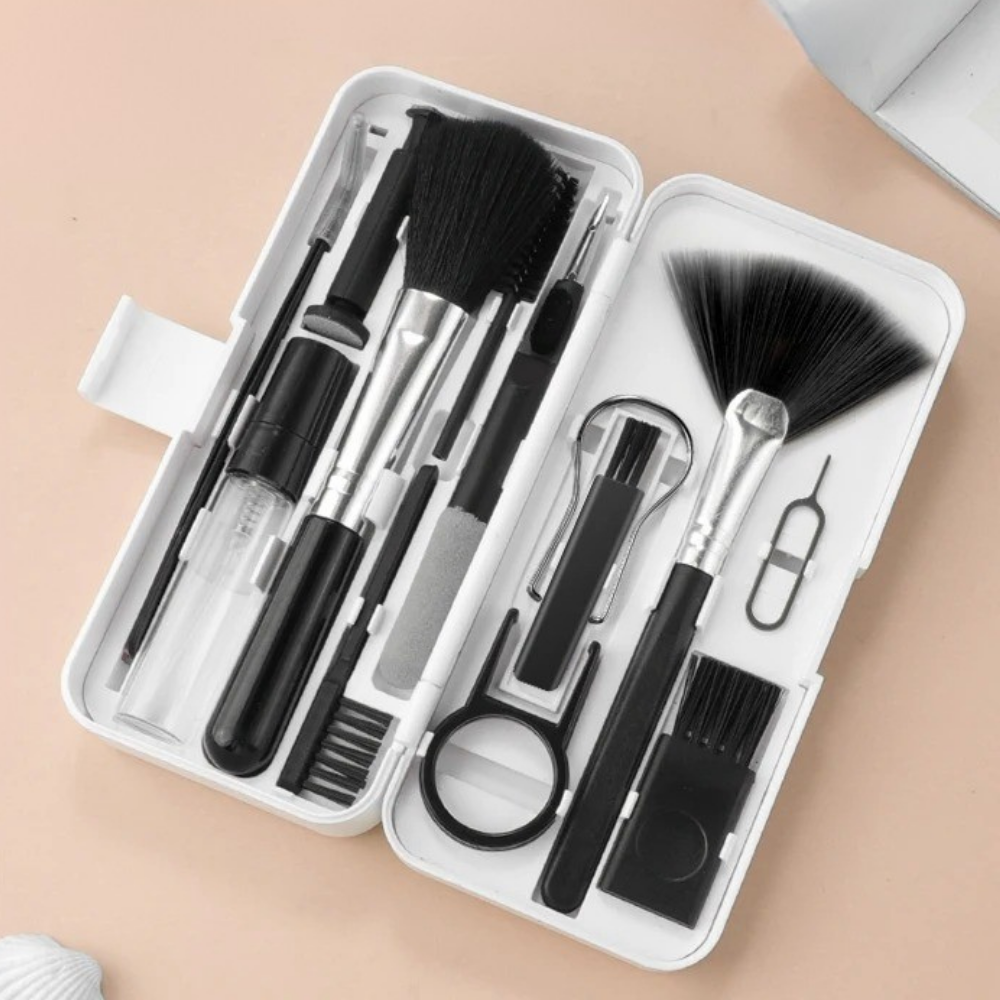 Набір для чищення гаджетів в кейсі 18в1 щітки для чищення навушників клавіатур і електроніки Набір для чищення гаджетів в кейсі 18в1 щітки для чищення навушників клавіатур і електроніки