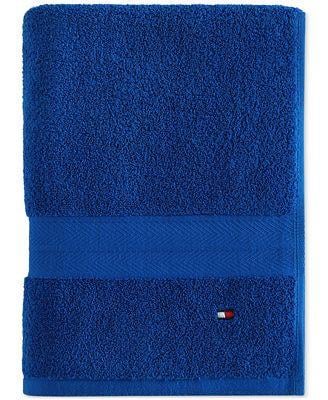 Полотенце банное Tommy Hilfiger Modern American Solid Cotton Bath Towel BRIGHT Blue (883893996267)