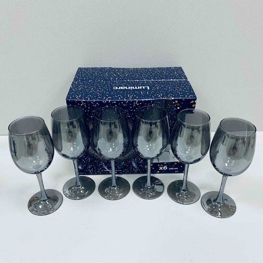 Набір келихів для вина Luminarc Delice Graphite J9397/2 360 мл 6 шт. (2387009827)