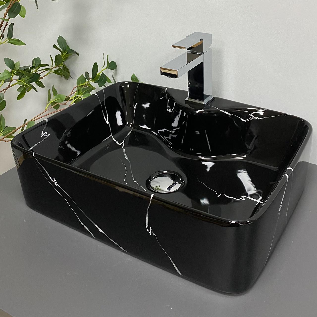 Умывальник VBI FORLI накладной Black marmo glossy (2958592028)