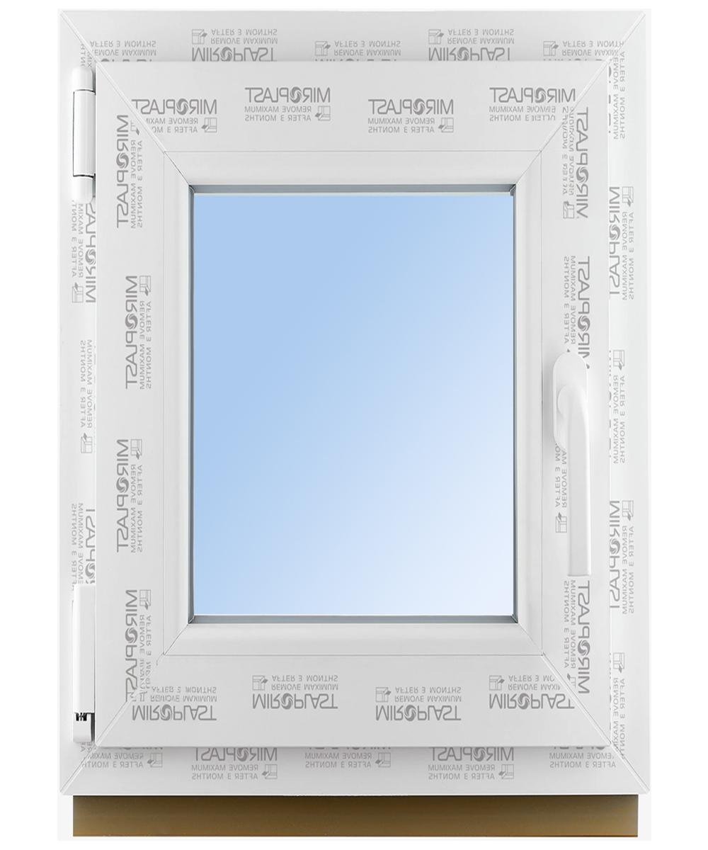 Вікно металопластикове поворотно-відкідне WDS Miroplast 550х800 мм з однокамерним склопакетом/два скла (4-16-4) Вікно металопластикове поворотно-відкідне WDS Miroplast 550х800 мм з однокамерним склопакетом/два скла (4-16-4)