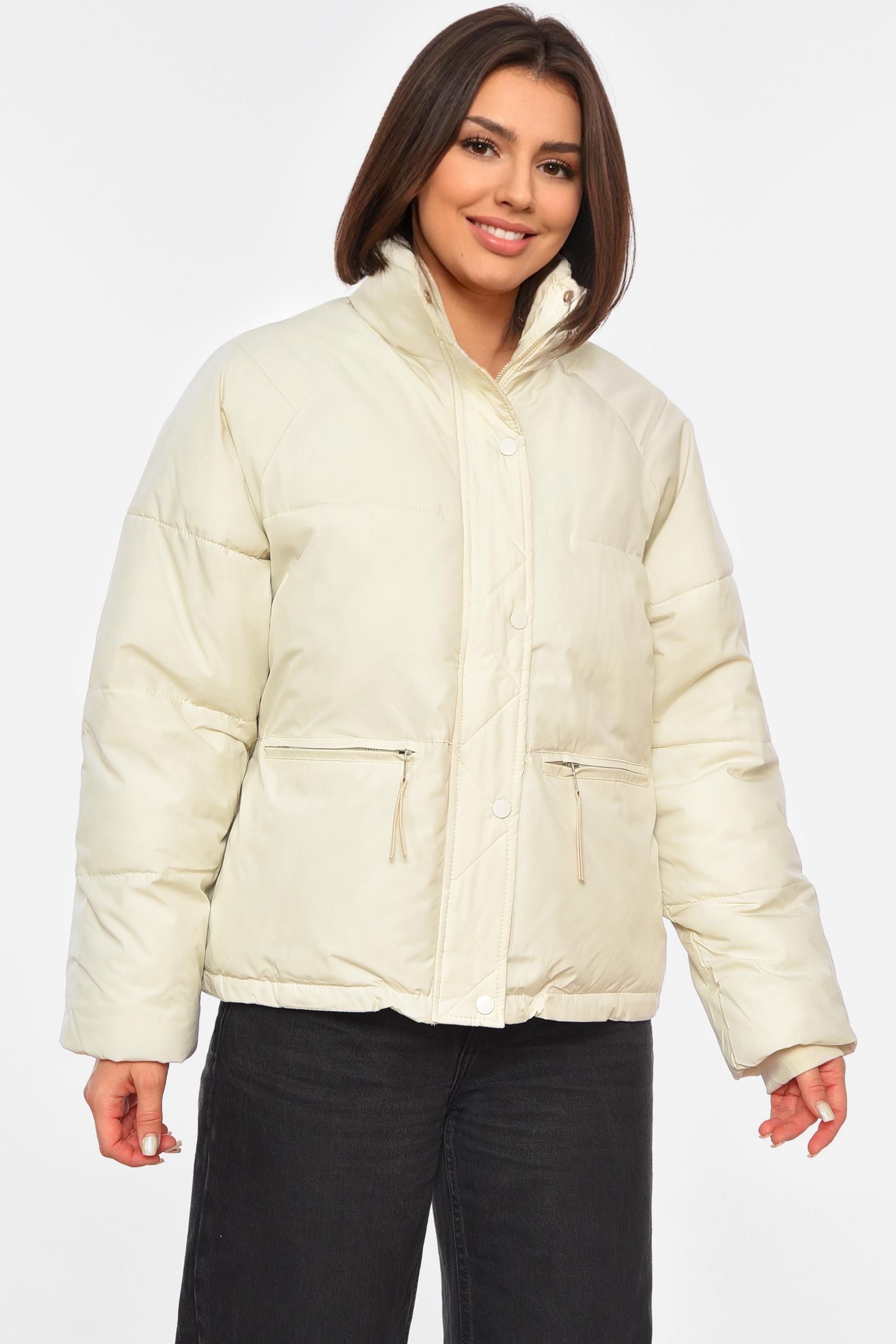 Куртка женская демисезонная 2XL Молочный (192132) - фото 2 Куртка женская демисезонная 2XL Молочный (192132) - фото 2