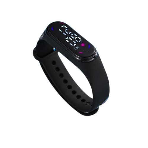 Часы электронные детские сенсорные Человек паук с принтом на браслете водонепроницаемые Черный (1000098)