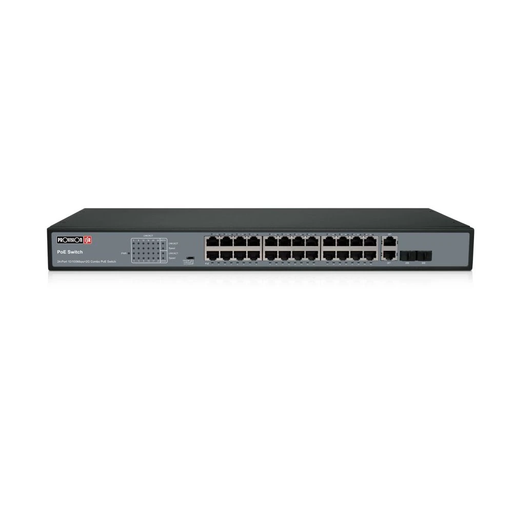 Коммутатор неуправляемый PoE Provision-ISR PoES-24370C+2Combo с 24 портами PoE Коммутатор неуправляемый PoE Provision-ISR PoES-24370C+2Combo с 24 портами PoE