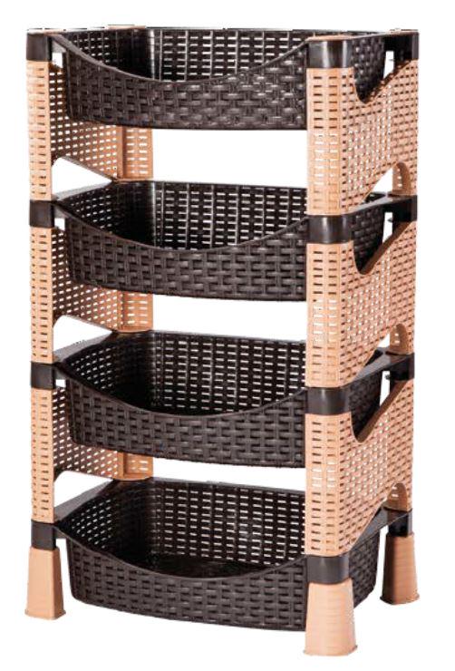 Етажерка Violet House прямокутна 77,5х45х30,5 см 4-х ярусна Кремовий (UG-0740) Етажерка Violet House прямокутна 77,5х45х30,5 см 4-х ярусна Кремовий (UG-0740)