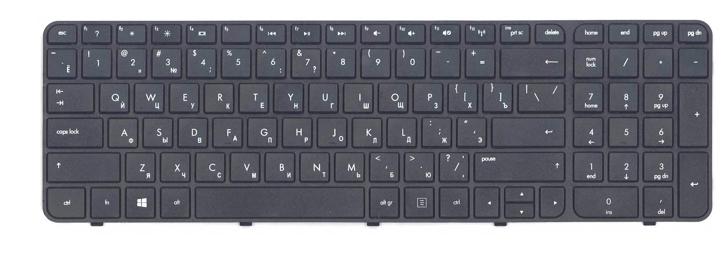 ᐉ Клавиатура для ноутбука HP Pavilion G7-2000 Black Frame Black