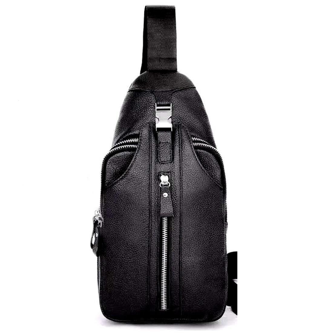 Сумка-слінг чоловіча шкіряна Tiding Bag F-A25F-5003A Чорний (2656558956)