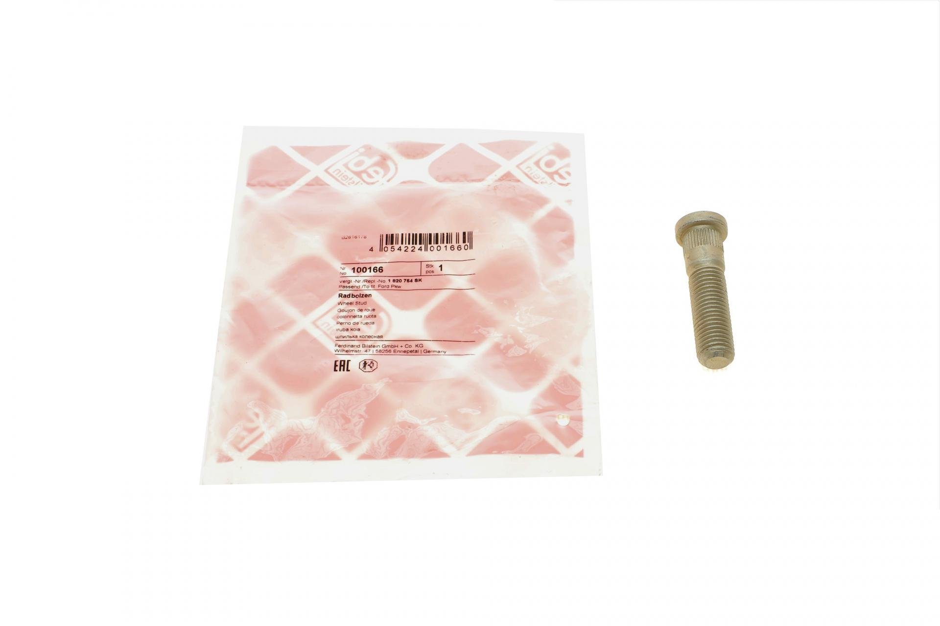 Шпилька колеса FEBI BILSTEIN Ford Focus 11-18/Transit Connect 13-M12x1,5 (100166)