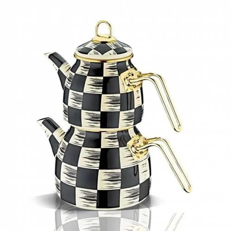 Чайник двухярусный эмалированный O.M.S. Collection 10810 1/2 л Gold (86339)