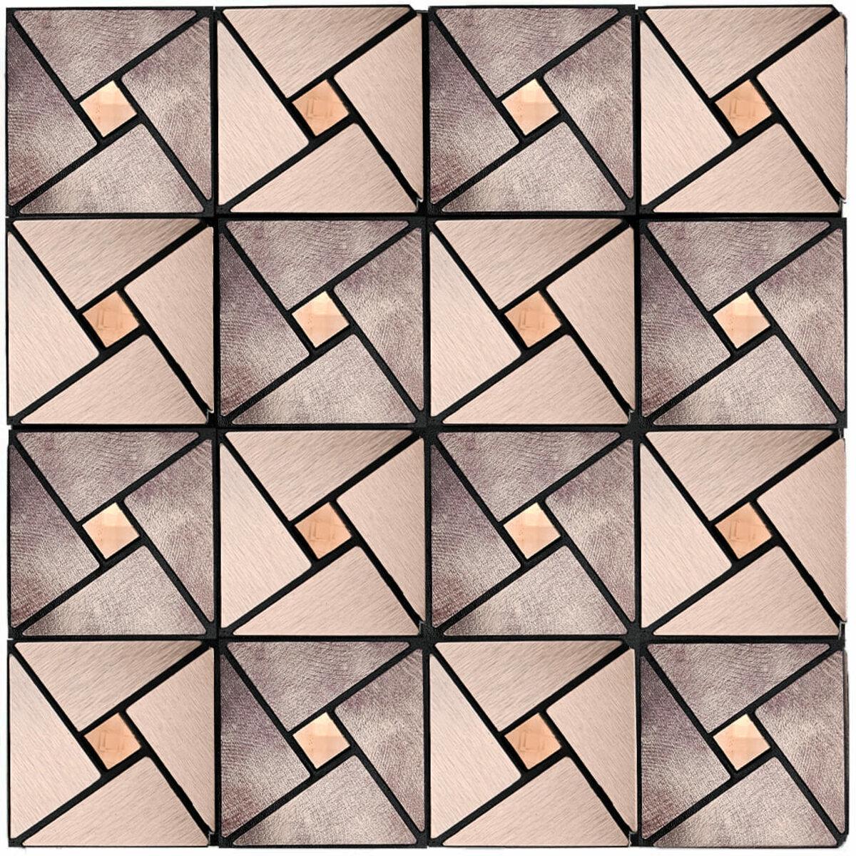 Плитка самоклеящаяся со стразами 300х300х3 мм Алюминиевый (SW-0000177412)