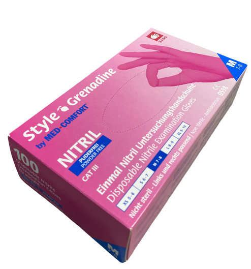 Перчатки AMPri Grenadine нитриловые M 100 шт. Розовый (6-041503) - фото 1 Перчатки AMPri Grenadine нитриловые M 100 шт. Розовый (6-041503) - фото 1