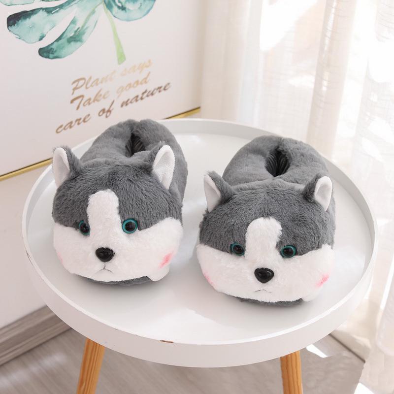 Тапочки плюшевые Хаски р. 34-38 (6071)