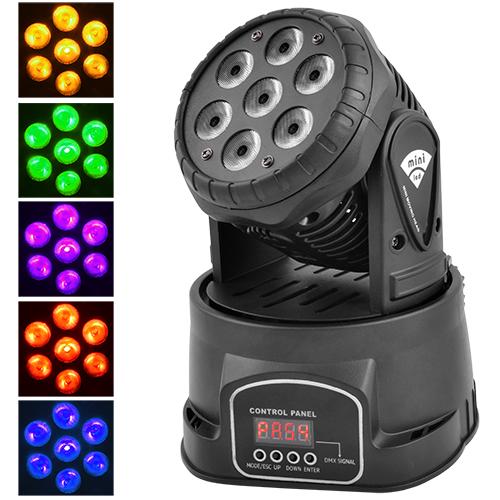 Диско-лазер Mini Moving Head LM-70 7 цветов с подвижной головой Черный (600722) - фото 3 Диско-лазер Mini Moving Head LM-70 7 цветов с подвижной головой Черный (600722) - фото 3