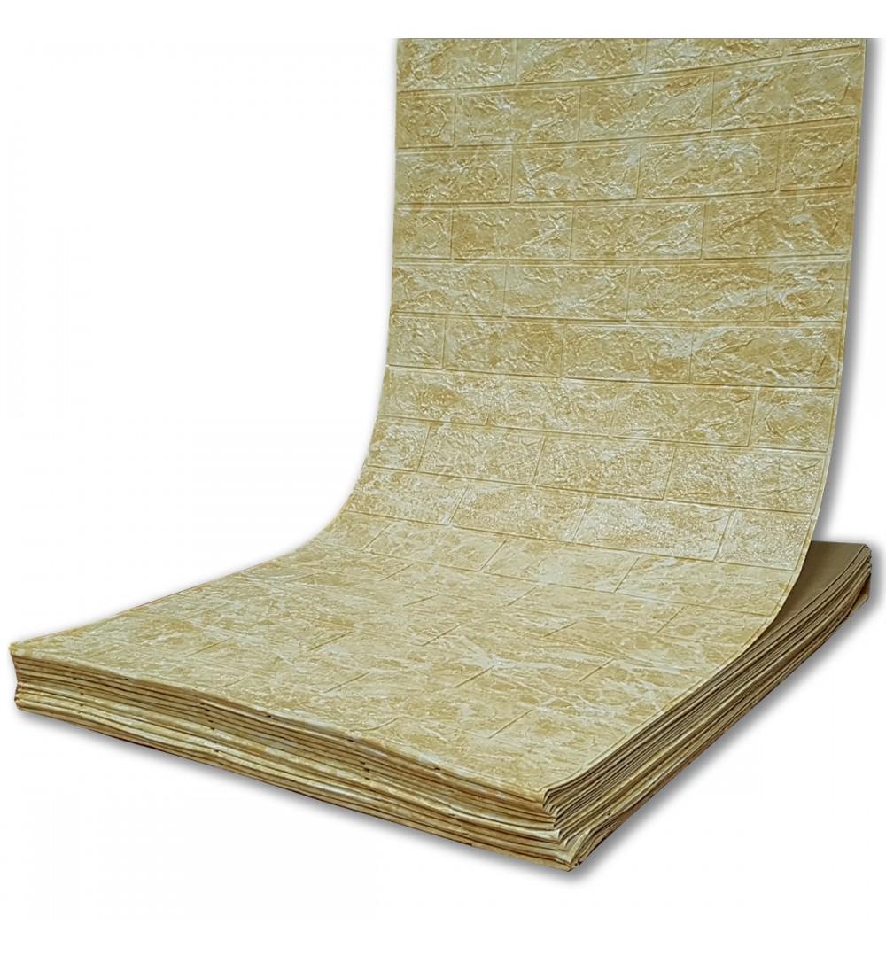 3D-панель самоклеящаяся декоративная Кирпич в рулоне 20000x700x3 мм Бежевый мрамор - фото 2 3D-панель самоклеящаяся декоративная Кирпич в рулоне 20000x700x3 мм Бежевый мрамор - фото 2