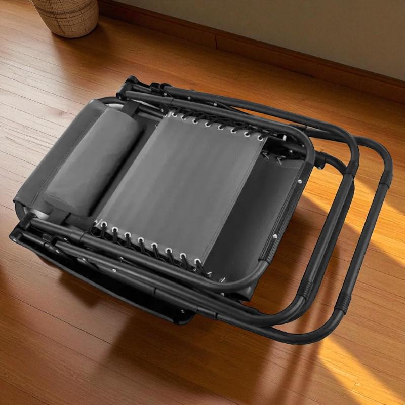 Крісло садове складане Zero Gravity до 120 кг Чорний - фото 2 Крісло садове складане Zero Gravity до 120 кг Чорний - фото 2