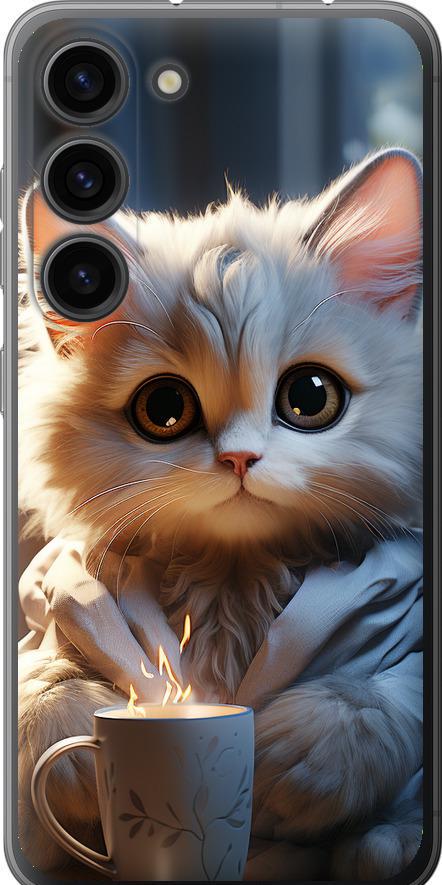Чехол на Samsung Galaxy S23 White cat (5646u-2907-42517)