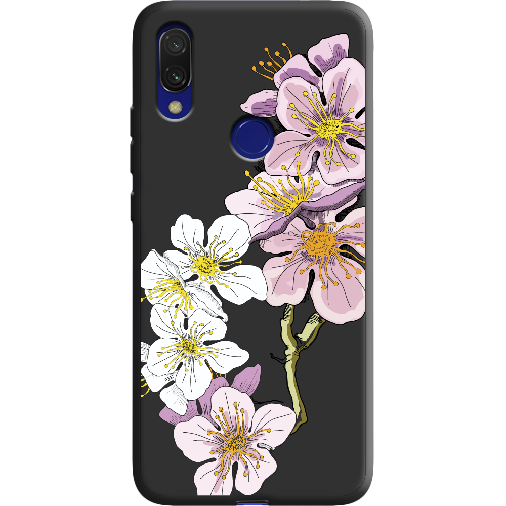 Чехол Boxface Xiaomi Redmi 7 Cherry Blossom Черный силикон (36506-cc4-36630)