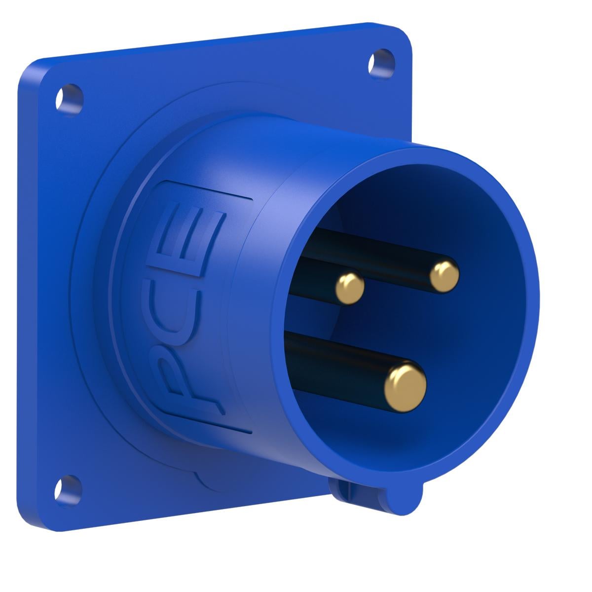 Силова вилка вбудована PCE 1P+N+E IP44 16A 230V (613-6f6)