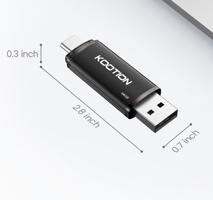 Флеш-накопитель KOOTION U209 USB A и USB type-C 64 GB (11268707) - фото 3