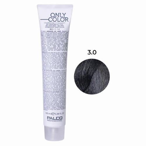 Крем-краска для волос профессиональная безаммиачная PALCO Only Color 100 мл 3.0 темно-коричневый (2522794247)