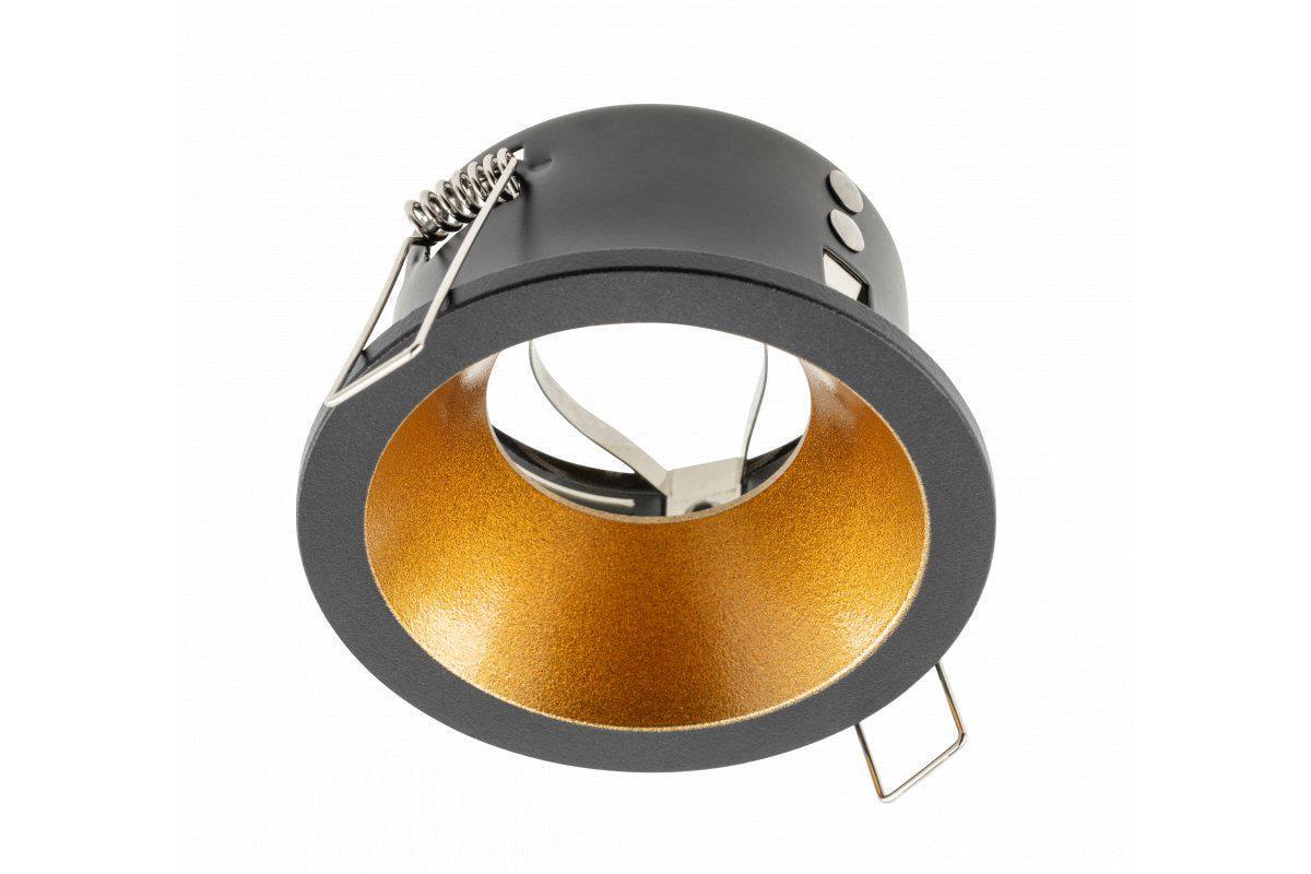 Корпус точечного светильника GTV ELVA IP54 Ø85x45 мм Черный/Медный