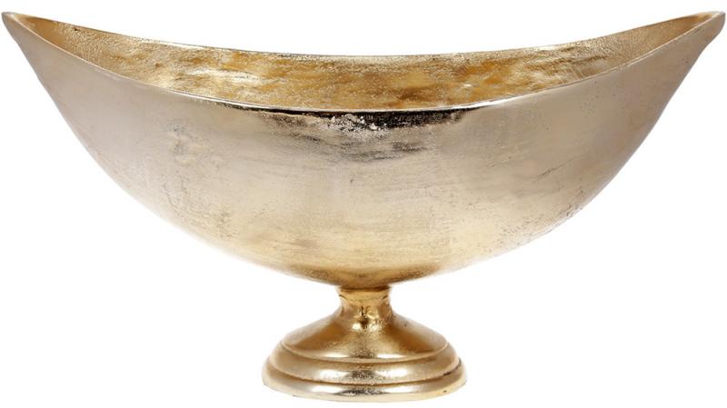 Блюдо декоративное Fabiana на ножке 63х23х34,5 см металлическое Золотой (BD-438-140)