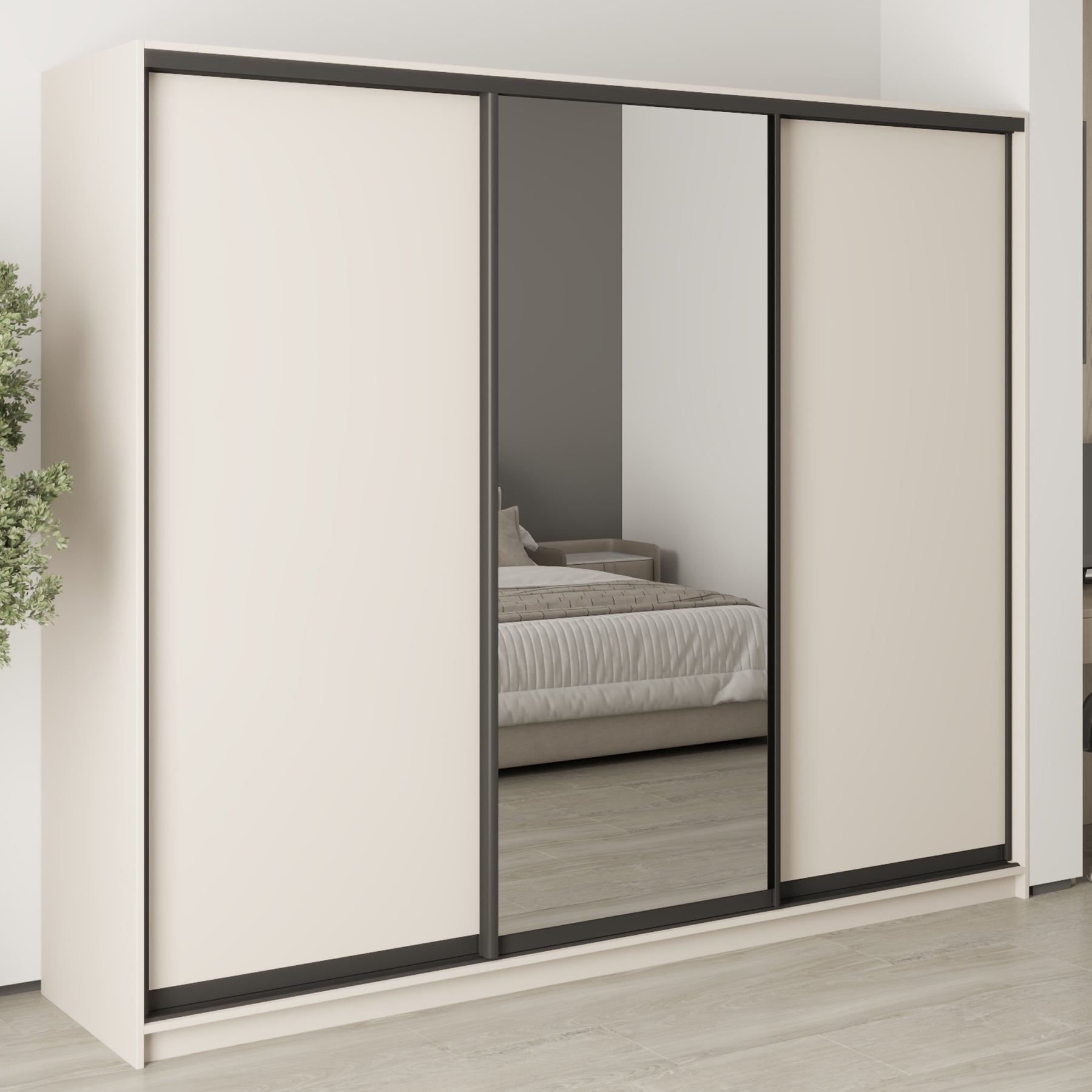 Шкаф-купе трехдверный Mebel Star Комбо BG MBS-9125 250х60х210 см Кашемир (1009114) Шкаф-купе трехдверный Mebel Star Комбо BG MBS-9125 250х60х210 см Кашемир (1009114)