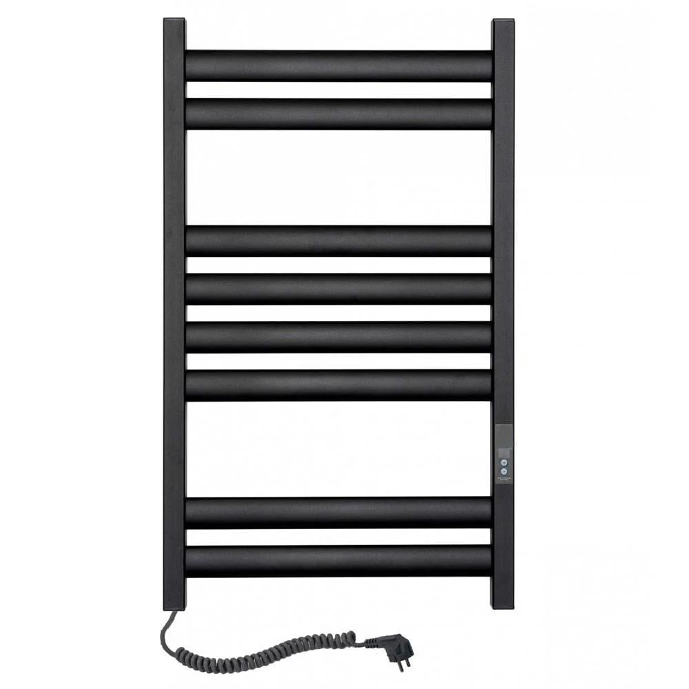 Полотенцесушитель электрический SANTAN Лестница Ellipse digital левосторонний 500х800 мм Черный (312189)