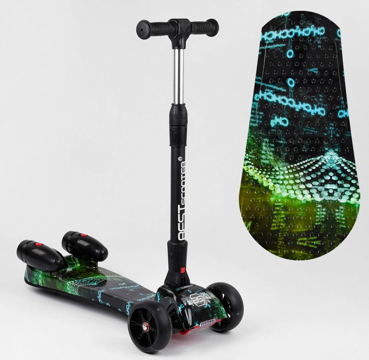 Самокат Best Scooter Maxi 65628 Чорний - фото 3