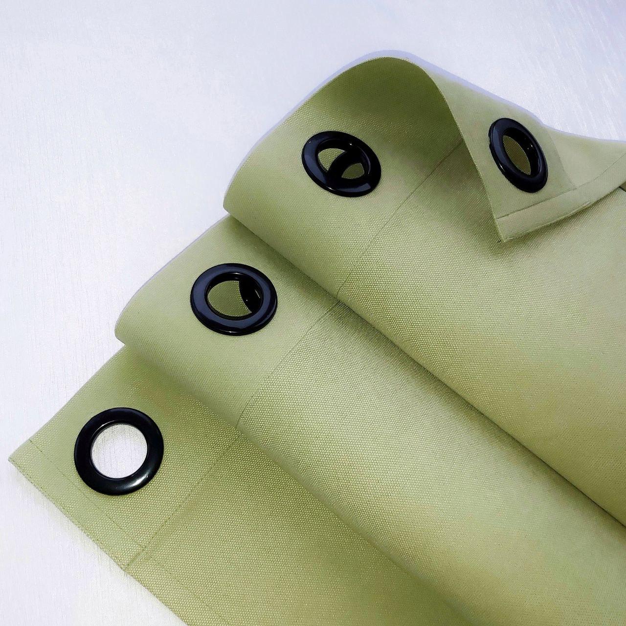 Штора на черных люверсах с подхватом 140х250 см микровелюр 1 шт. Светло-зеленый (5801207-MT11/140-BL) - фото 3 Штора на черных люверсах с подхватом 140х250 см микровелюр 1 шт. Светло-зеленый (5801207-MT11/140-BL) - фото 3