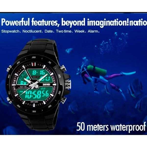 Наручные часы Skmei Shark 1016 с комбинированным циферблатом Black (1037342284) - фото 4 Наручные часы Skmei Shark 1016 с комбинированным циферблатом Black (1037342284) - фото 4