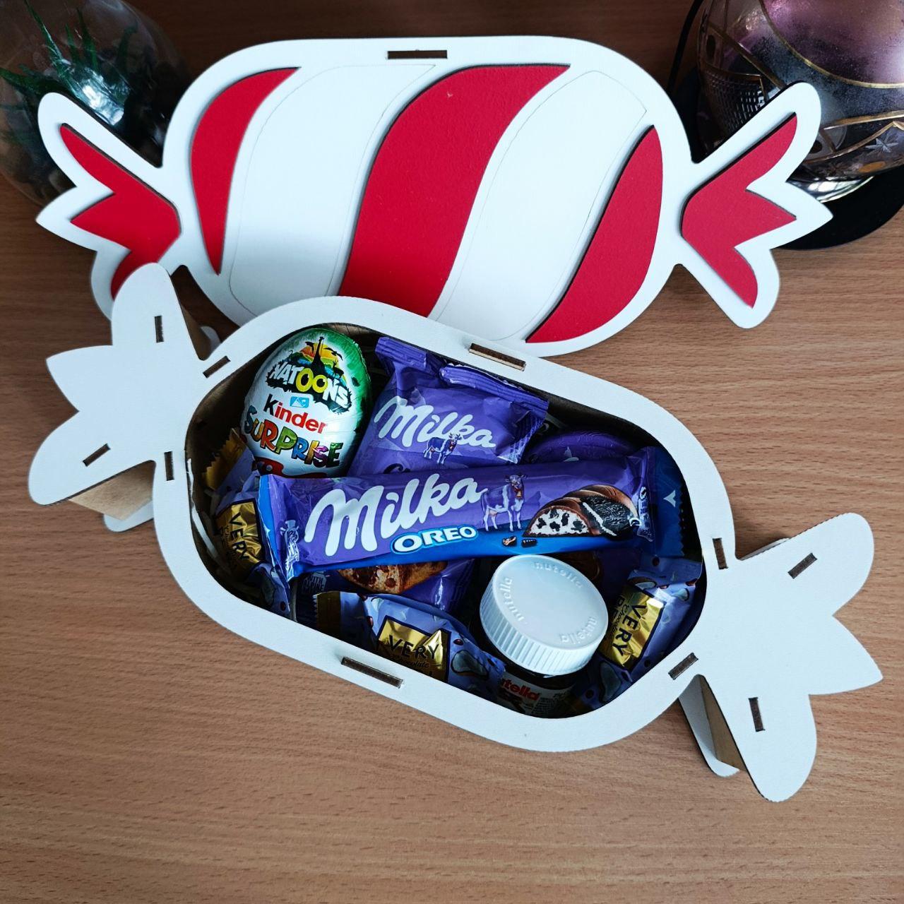 Бокс со сладостями милка для ребенка/девушки на день рождения/новый год/день влюбленных/8 марта (ar265) - фото 4